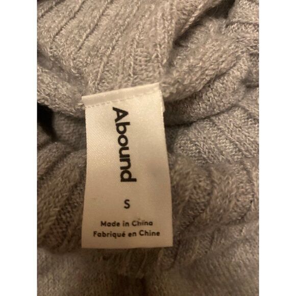 NWOT Abound, women's grey long sleeve turtleneck basic sweater size small - Picture 4 of 7